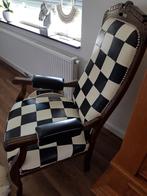 Mooie leren antieke relaxstoel, Ophalen of Verzenden, Zo goed als nieuw, 50 tot 75 cm, Leer