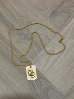 Ketting met bokshandschoenen hanger, Ophalen of Verzenden, Zo goed als nieuw, Goud, Overige materialen