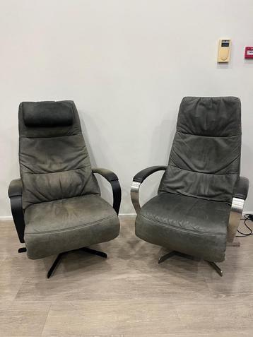 2 Prominent Humberto E100 Groen Grijs Relaxfauteuil Sta Op M beschikbaar voor biedingen