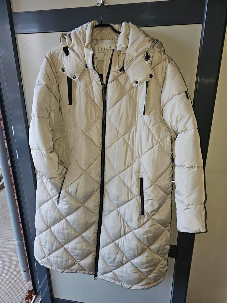 Etage winterjas maat 48 kitkleur, Kleding | Dames, Grote Maten, Zo goed als nieuw, Jas of Mantel, Overige kleuren, Ophalen of Verzenden
