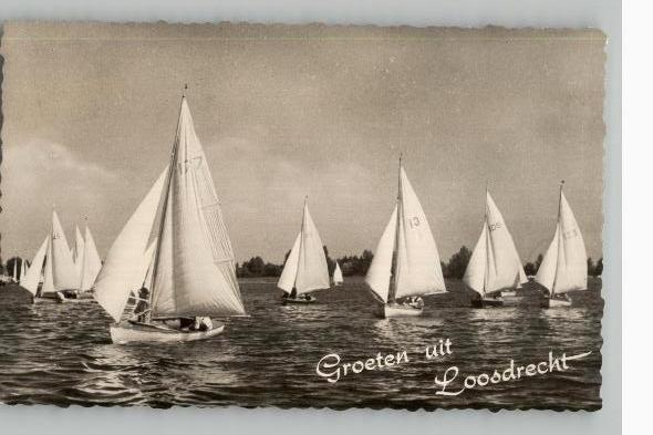 Groeten uit loosdreacht st 1958 uitg Navratil, Verzamelen, Ansichtkaarten | Nederland, Gelopen, Noord-Holland, 1940 tot 1960, Verzenden