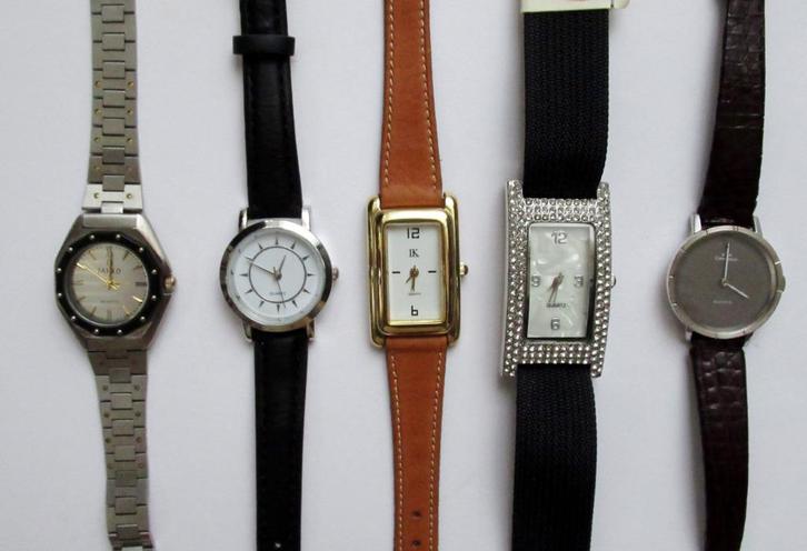 Lot van vijf dames quartz horloges., Sieraden, Tassen en Uiterlijk, Horloges | Dames, Ophalen of Verzenden