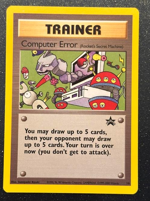 Computer Error #16 Pokemon Wizards Black Star Promo, Hobby en Vrije tijd, Verzamelkaartspellen | Pokémon, Zo goed als nieuw, Losse kaart