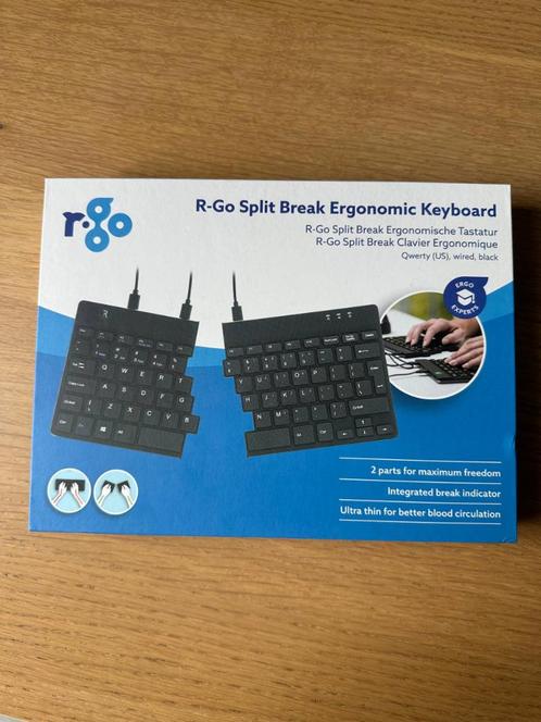R-Go Split Break Ergonomic Keyboard, Computers en Software, Toetsenborden, Nieuw, Qwerty, Bedraad, Ergonomisch, Ophalen of Verzenden