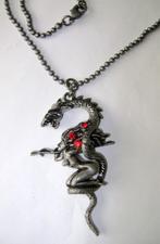 alchemy gothic ketting siren draak vintage gothic punk rock, Verzenden, Zo goed als nieuw, Overige materialen, Met hanger