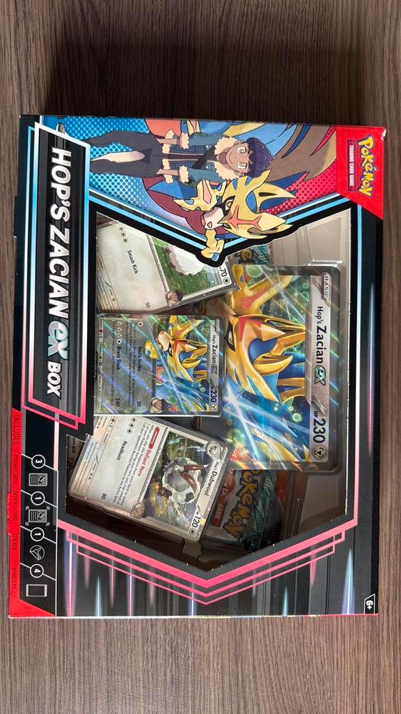 Pokémon Hop’s Zacian ex Box – Nieuw & Sealed, Hobby en Vrije tijd, Verzamelkaartspellen | Pokémon, Zo goed als nieuw, Foil, Ophalen of Verzenden