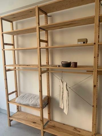 4 grenen stellingkasten:   WEDEKA, Ivar en Ikea