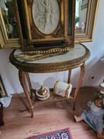 Antiek Bois doree tafeltje met marmeren blad, Antiek en Kunst, Ophalen