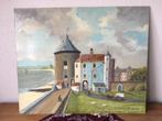 Schilderij van de Bomvrije Toren..... Boulevard, Antiek en Kunst, Kunst | Schilderijen | Klassiek, Ophalen of Verzenden