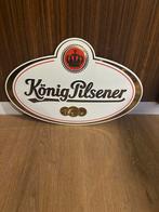 Emaille bord König Pilsener - 40x25,5 cm, Ophalen of Verzenden, Gebruikt, Reclamebord, Plaat of Schild, Overige merken