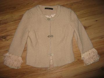 leuk zgan beige roze wolmix jasje, Supertrash, mt M beschikbaar voor biedingen