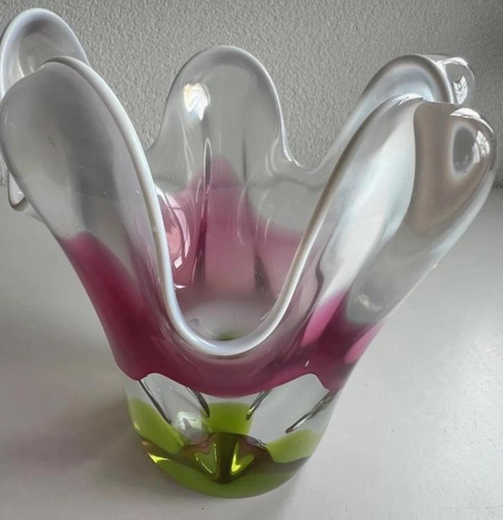 Vintage Chribska vaas, Josef Hospodka, 1960, Antiek en Kunst, Antiek | Glas en Kristal, Ophalen of Verzenden