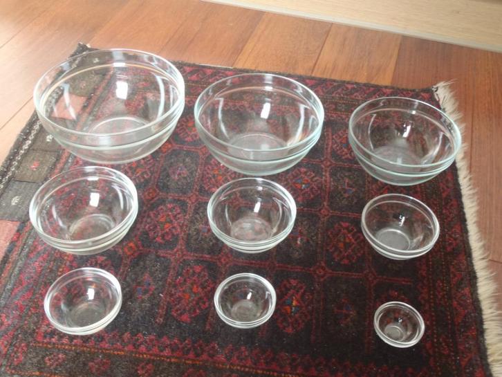 Negental geneste Arcoroc (ARC) kommen van gehard glas, Huis en Inrichting, Keuken | Servies, Gebruikt, Kom(men), Overige stijlen