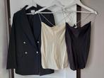 Set blazer met tops voor netjes van h&m maat xs / s zgan, Ophalen of Verzenden, Zo goed als nieuw, Maat 34 (XS) of kleiner