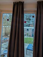 Gordijnen bruin (boucle stof) 2 stuks 140*260, 100 tot 150 cm, Bruin, 200 cm of meer, Nieuw