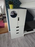 Witte kast met lades en deuren (Ikea Stuva), Ophalen, Kunststof, Met deur(en), 100 tot 150 cm