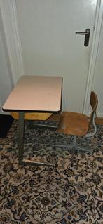 Vintage schooltafel met stoel jaren 60, Ophalen