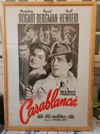 Grote filmposter van de film Casablanca, Gebruikt, Ophalen of Verzenden, A1 t/m A3, Rechthoekig Staand