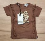 Nieuw! Shirtje Koko Noko, bruin met gouden glitters, maat 74, Meisje, Nieuw, Ophalen of Verzenden, Koko Noko