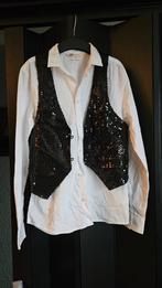 Te koop blouse met gilet, Kleding | Dames, Ophalen, Zo goed als nieuw, Maat 34 (XS) of kleiner, Wit