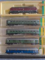 DB-setje met diesellok., Gelijkstroom, Verzenden, Fleischmann, Wagon