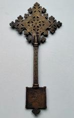 Antiek Bronzen Koptisch Processie Kruis - Orthodoxe Kerk, Ophalen of Verzenden