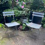 Opklapbare Franse bistro tuinstoelen, Ophalen, Gebruikt