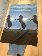Dekbedovertrek paarden 1 persoons, Gebruikt, Dekbedovertrek, Ophalen of Verzenden, Jongetje of Meisje