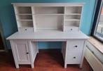 Wit Ikea Hemnes bureau met opbouw, Ophalen, Gebruikt, Bureau