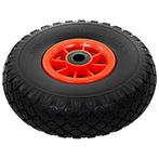 2 Steekwagenwielen massief rubber anti lek PU GRATIS BEZORGD, Doe-het-zelf en Verbouw, Transportwagens, Verzenden, Nieuw, Steekwagen
