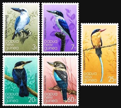 1981 Papoea Nieuw Guinea Fauna Vogels IJsvogels, Postzegels en Munten, Postzegels | Thematische zegels, Postfris, Dier of Natuur