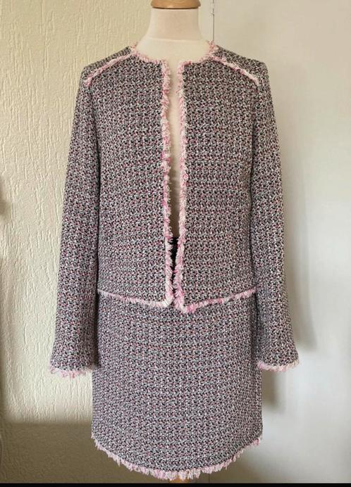 Comma tweed kostuum, Kleding | Dames, Jasjes, Kostuums en Pakken, Zo goed als nieuw, Kostuum of Pak, Maat 38/40 (M), Overige kleuren