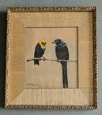 Johanna Hendrika Pieneman (1889-1986) Twee vogels op een tak, Ophalen of Verzenden