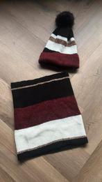 Winterset sjaal en muts vanaf 12 jaar (zwart/rood), Ophalen of Verzenden, Zo goed als nieuw, 170 of groter, Meisje