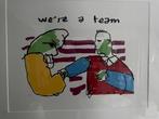 Herman Brood, "we're a team", Antiek en Kunst, Kunst | Schilderijen | Modern, Ophalen