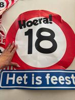 Gratis 18 jaar versiering , vlaggetjes enz, Ophalen, Zo goed als nieuw