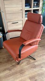 Relaxfauteuil, leer, elektrisch met 3 motoren en garantie, Ophalen, Minder dan 75 cm, Leer, Zo goed als nieuw