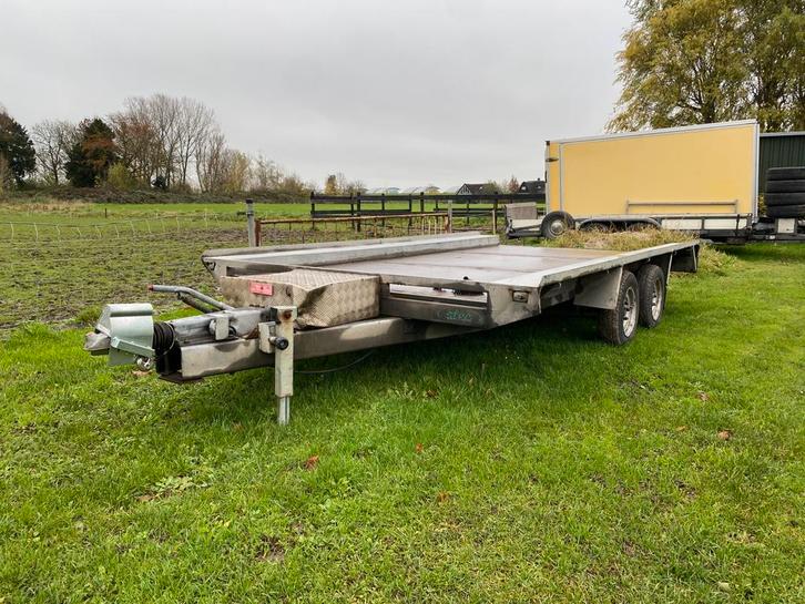 Atec 3500kg machine transporter, aanhanger, tandemasser, Auto diversen, Aanhangers en Bagagewagens, Gebruikt, Ophalen