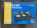 Wok set, 6 pannetjes, Ophalen of Verzenden, Zo goed als nieuw, Elektrisch, Fondueset