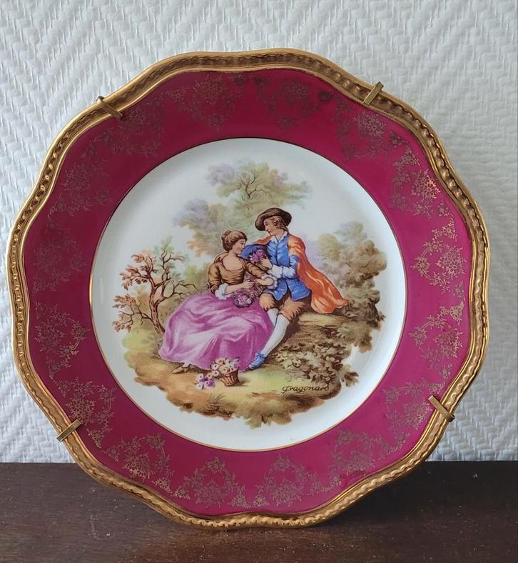 Antiek Fragonard Limoges Bord, Antiek en Kunst, Antiek | Wandborden en Tegels, Ophalen of Verzenden