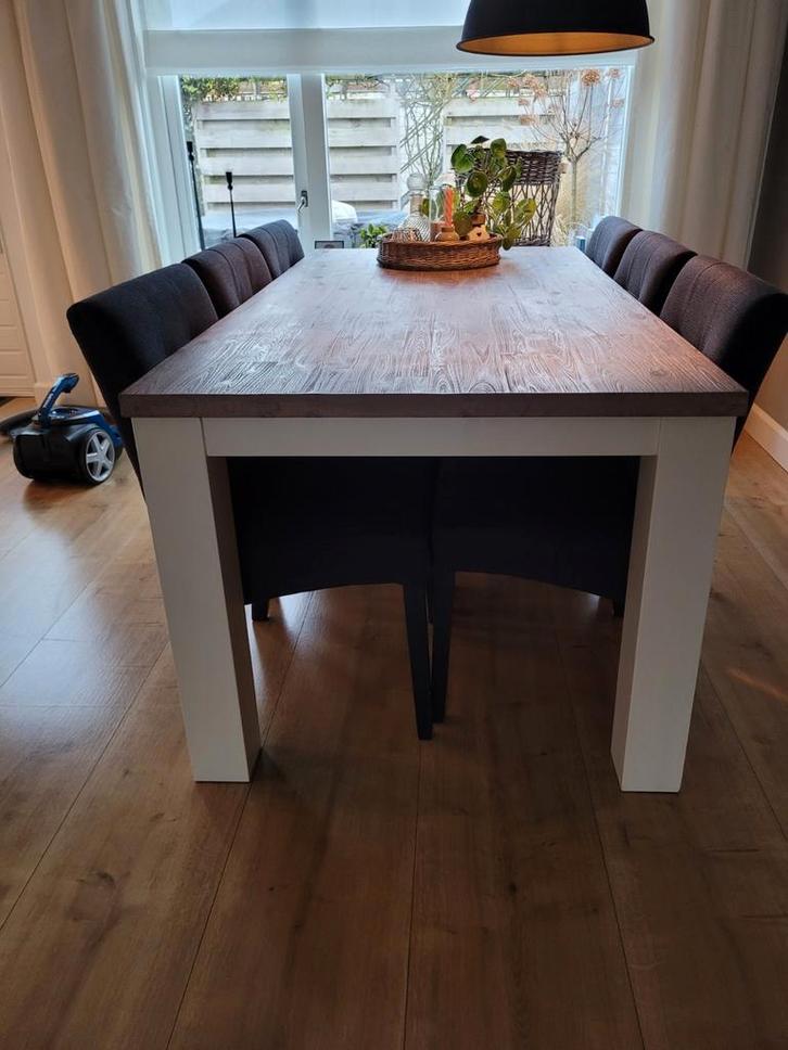 Complete eethoek (eettafel met 6 stoelen), Huis en Inrichting, Complete eetkamers, Gebruikt, 4 tot 6 stoelen, Ophalen