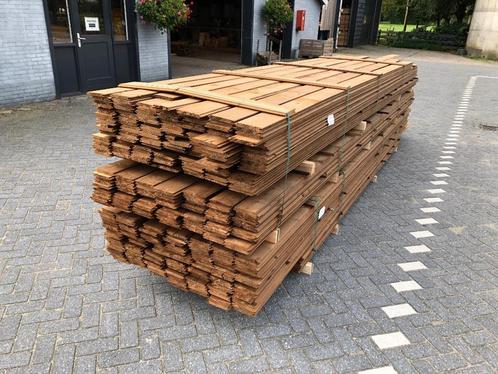 Partij gevelbekleding thermisch gemodificeerd vuren velling, Tuin en Terras, Palen, Balken en Planken, Nieuw, Planken, 250 cm of meer