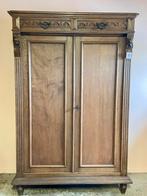 Vintage houten meidenkast snijwerk brons, Ophalen, Gebruikt