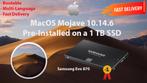 macOS Mojave 10.14.6 Voor-Geïnstalleerde SSD 1 TB OSX OS X, Nieuw, MacOS, Ophalen of Verzenden