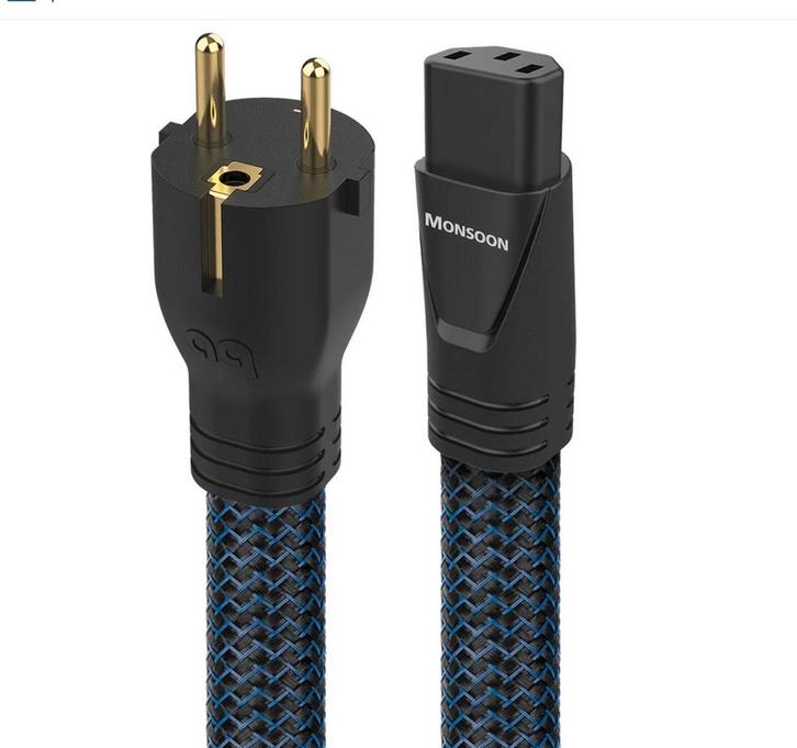 Audioquest Monsoon Stroomkabel - 1 Meter, Audio, Tv en Foto, Audiokabels en Televisiekabels, Zo goed als nieuw, Overige kabels