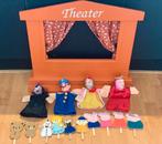 Poppenkast theater met handpoppen!!, Kinderen en Baby's, Speelgoed | Houten speelgoed, Zo goed als nieuw, Ophalen