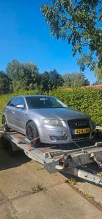 Audi A3 sportback 2005 met defecte motor, Auto's, Stof, Cruise Control, 4 cilinders, Blauw