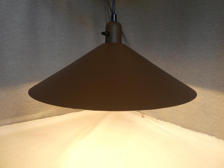 Jaren 70 Dijkstra bruin metalen hanglamp, Huis en Inrichting, Lampen | Hanglampen, Gebruikt, Minder dan 50 cm, Kunststof, Metaal