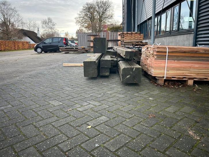 Oude Grenen Balken - 8m Lang, Diverse Maten, Doe-het-zelf en Verbouw, Hout en Planken, Gebruikt, Balk, Grenen, 300 cm of meer