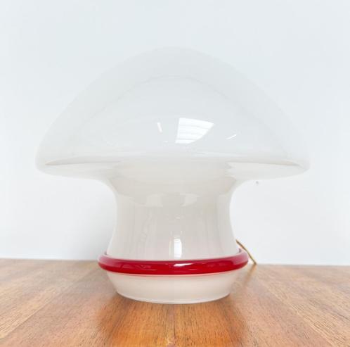 Muranoglazen mushroom tafellamp van De Majo, 1970's, Huis en Inrichting, Lampen | Tafellampen, Gebruikt, Minder dan 50 cm, Glas